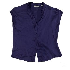 Vince navy blue silk vest/blouse Size Small
